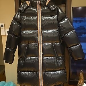 Burberry Shiny Black Puffer Coat for Kids